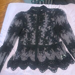 Eilly Bazar lace sheer shirt